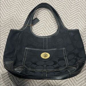 Black COACH Tote Bag